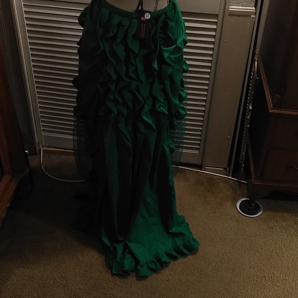 Green Tulle Tutu Bustle Wrap Skirt - Picture 4 of 4